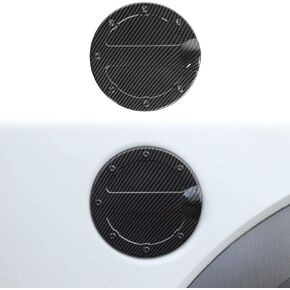Voodonala Gas Tank Cap Fuel Filler Cover Trim Compatible with 2009 2010 2011 2012 2013 2014 Ford F150 Exterior Accessories ABS Carbon Fiber