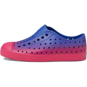 Native Shoes Kids Jefferson Sugarlite Ombre (Big Kid) - Perforated EVA Upper - Round Toe - Slip-on Style Adventure Blue/Radberry Pink/Adventure Radberry Ombre 12 Little Kid M
