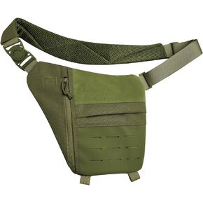 Men Small Sling Shoulder Crossbody flex Bags Anti-theft One Strap Chest Slim Backpack for Outdoor Hiking Biking Army Green