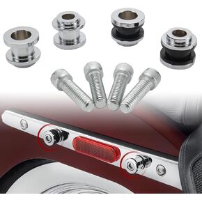 Sissy Bar 4-Point Docking Hardware Kit Easily Detached Rack Mount Hardware for 18-Up Harley FLDE FLHC FLHCS FLSL FXBB and More Models