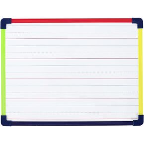 Dry Erase Board, Magnetic Whiteboard 2-Sided 9 x 12 Inches with Colored Frame, Handwriting Lines Front Blank Back