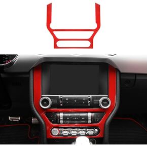 Linakip Center Console Panel Trim Compatible with Ford Mustang GT 2015 2016 2017 2018 2019 2020 2021 2022 2023, Air Conditioning AC Panel Trim, Mustang Interior Accessories(Carbon Fiber)