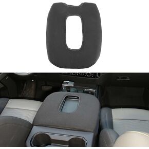 Hoolcar Armrest Pad Cover Center Console Lid Cover Compatible with 2019-2023 Chevrolet Silverado & GMC Sierra, 2020-2023 Chevy Suburban, Interior Console Replacement Accessories, Black