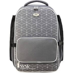 WARRON WOODS Pro Series Softball Baseball Backpack Black/Gray with Pocket