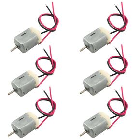 6PCS 130 Small Motor Mini DC 3V Motor with 15cm Copper Wire Suitable for Small Automated Power Devices Such as Toothbrushes Electric Shavers Juicers Electric Toys