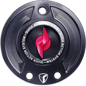 Gas Cap Quick Action Fuel Tank Cap Lightning Key CNC Motorcycle Accessories Fit For BMW F800GS RNINET S1000RR M1000R (Black)