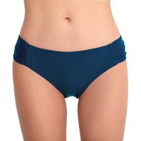 Joyaria Womens Retro Ruched Bikini Brief Bottoms Hipster Swim Bottoms