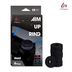 EVOgames Aim Up Ring （Hard Type） Made in Japan FPS Precise operability UP 6 pieces for FPS PS5 PS4 Switch Xbox For PC controller