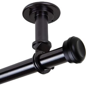 Rod Desyne 100-68-282CL Rosen 1" Ceiling Curtain Rod/Room Divider, 28-48 inch, Black