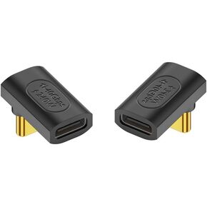 2 Pack USB 4.0 Type C Extension Coupler, 40Gbps USB C Female to USB C Female Adapter Extender Connector, 240W 5A PD Fast Charging, 8K@60Hz Video Display, Black