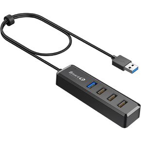 موزع USB SmartQ مع 1 USB 3.0 + 3 USB 2.0 إجمالي 4 منافذ لأجهزة MacBook وMac Pro وMac Mini وiMac وSurface Pro وXPS وPC ومحرك أقراص فلاش ومحرك الأقراص الصلبة المحمول والمزيد (2 قدم) in Kuwait