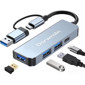 موزع USB C 3.0 مع HDMI 4k، محول شبكة متعدد المنافذ USB C Hub 5 في 1 مع منفذ HDMI 4k، 1 x USB 3.0، 2 x USB 2.0 و1 x USB C، لجهاز MacBook Pro Air/foriphone 15/ للوسادة برو/HDTV