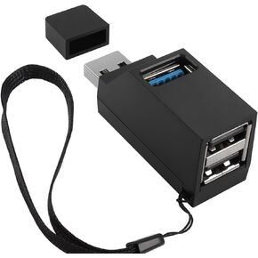 3 Ports USB Splitter,USB Hub 3.0 90 Degree USB Splitter 1 USB 3.0 and 2 USB 2.0 Port Portable Powered Data for Connecting Mobile Hard Disk, U Disk, Camera, Mouse,etc