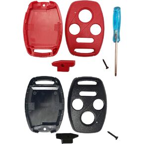 حافظة بديلة مُحسّنة للدخول بدون مفتاح عن بعد تناسب Honda 2003-2012 Accord / 2006-2013 Civic EX / 2009-2015 Pilot / 2005-2006 CR-V Key Fob Cover Cover (أصفر 2 حزمة)