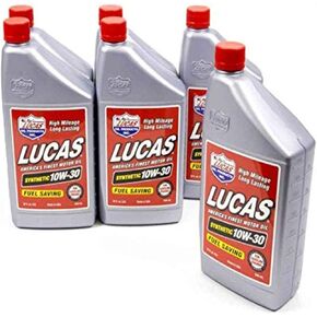 Lucas Oil 10050 Full Synthetic SAE 10W-30 Motor Oil - 1 Quart (Pack of 6)