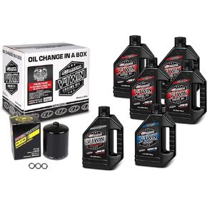 V-Twin Oil Change Kit Synthetic w/Black Filter, Twin Cam