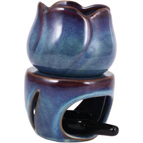 GLEAVI Candle Holder Fragrance Wax Warmers Ceramic Oil Burner Aroma Candle Warmers Wax Melt Burner Tealight Burners Tealight Warmer Fragrance Warmer Ornament Incense Ceramics