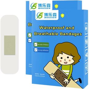Transparent Waterproof Bandages, Invisible Bandages for Wounds Care, Adhesive Bandages for Bathing & Swimming | Clear | 2.83 * 0.87 inch (40ct)