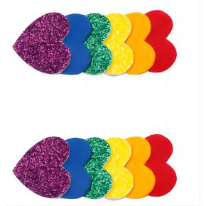 2Pcs Rainbow Hair Clip Heart Hair Clips,Crazy Hair Day Accessories for Kids,Pride Rainbow Hair Accessories Cute Hair Clips for Girls，Clips and Barrettes