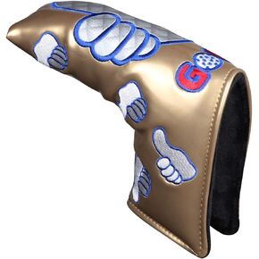 Sword &Shield sports Thumb PU Golf Putter Headcover for Blade Style Golf Club Head Cover with Magnetic Headcovers