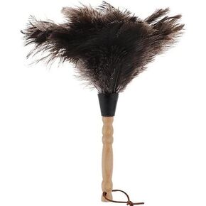 Anti-Static Ostrich Feather Fur Brush Duster Dust Cleaning Tool Wooden Handle Dusting Tools Feather Duster Dust Collector