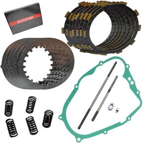 Clutch Kit Friction Plates & Cover Gasket Push Rods Compatible for Yamaha Blaster 200 YFS200 1988-2006