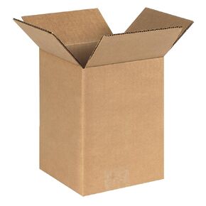 Aviditi 668 Corrugated Cardboard Box 6" L x 6" W x 8" H, Kraft, for Shipping, Packing and Moving (Pack of 25)