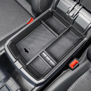 TACOBRO Center Console Organizer Tray Compatible with Atlas Accessories 2018 2019 2020 2021 2022 2023 Cross Sport Armrest Glove Box Secondary Storage Divider ABS Materials Black Line