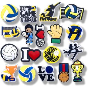 18Pcs Volleyball Shoe Charms, Shoe Decoration Party Gifts For Boys Girls Kids Women, Men