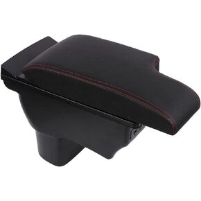 T TGBROS Custom Fit for Car Armrest Box 2011–2017 Nissan Juke Accessories Storage Center Console Double Layer Armrest Organizer Box 3 USB Port Black with Black