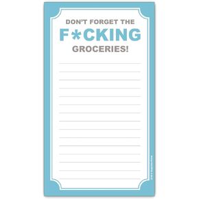 Funny Magnetic Grocery List, Don't Forget The F*cking Groceries, 4.25 x 7.5 inch