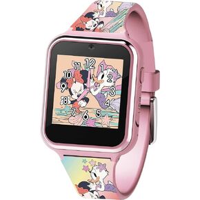 Accutime Kids Disney Minnie Mouse Multicolor Educational Learning Touchscreen Smart Watch Toy for Girls, Boys, Toddlers - Selfie Cam, Learning Games, Alarm, Calculator and More (Model: MN4325AZ)