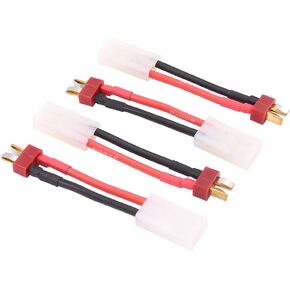 4pcs T-Plug Male to Plug for Tamiya Female Connector Adapter with 14 Gauge Wire(BDHI-10)