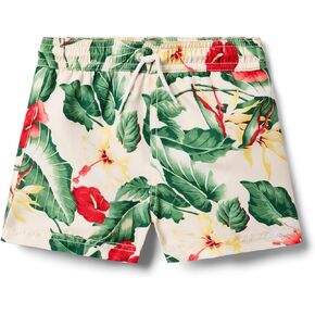 Janie and Jack Boys Floral Palm Swim Short (Toddler/Little Big Kid)