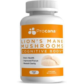 Lions Mane Mushroom Capsules (Extra Strength 1,500mg/serving) for Brain Health, Mental Clarity, Memory and Focus. 45,000mg per Bottle 90ct