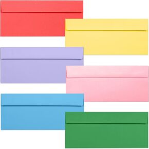 Business Envelopes, 120-Pack #10 Envelopes, 4 1/8 x 9 1/2 Inches, 6 Colors