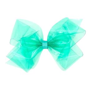Wee Ones Girls' WeeSplash Vibrant Colored Vinyl Swim Hair Bow on a WeeStay Clip, King, Tropic