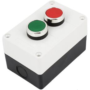 uxcell AC660V 10A Momentary Dual Button Pushbutton Station Switch Control Box