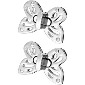 uxcell 2 Sets Butterfly Purses Twist Lock Clutches Closures for DIY Bag Making - Brussed Brass