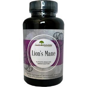 Lion’s Mane, Certified Organic Mushroom Supplement,Supports Memory and Concentration, Pack of 1, 90 Capsules Each