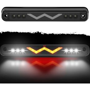 3rd Brake Light Fit For Chevy 1988-1999 For GMC 1988-1999 High Mount Stop Light LED Rear Cab Roof Center Mount Brake Stop Tail Cargo Light (Black+Clear)