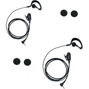 Sarcia 1 Pin 2.5mm Earpiece Headset with MIC PTT for Motorola Talkabout T200 T260 T200TP T260TP MH230R MR350R MT350R Walkie Talkie Two Way Radio G Shape,2 Pack