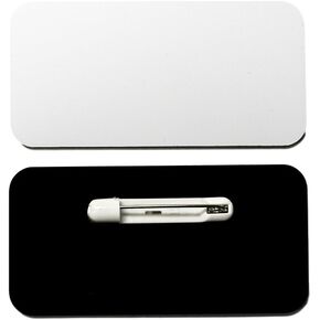 Name Tag / Badge Blanks - 10 Pack - White 1-1/2" X 3", Round Corners, Pin