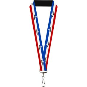 Lanyard Mopar Logo Stripe Blue White Red