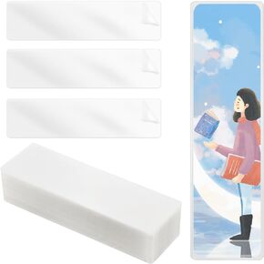 50pcs Bookmark Laminating Pouches, 8.27x2in Hot Laminating Pouches 4.9 Mils Clear Bookmark Sleeves Plastic Thermal Laminating Pockets for Book Lovers Nature Lovers