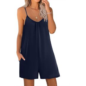 Ekouaer Rompers Casual Sleeveless Pajamas Onesies Overall Spaghetti Straps Shorts Jumpsuits For Women in Kuwait