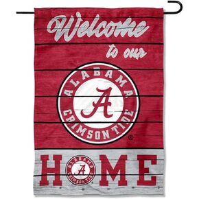 Alabama Crimson Tide Welcome To Our Home Double Sided Garden Yard Flag