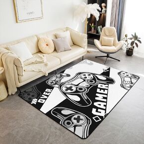 Erosebridal 3x5 for Bedside Gamer Area Rugs for Boys&Girls Gaming Gamepad Living Room Rug for Bedroom Doorway Blue Green Video Games Indoor Floor Mat Gamepad Accent Rug Set for Teens Kids