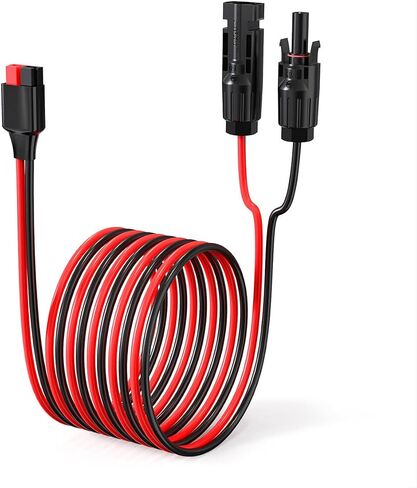 كابل لوحة شمسية 10AWG 2FT إلى موصل أندرسون 2 6 10 20 35 50FT كابل تمديد شمسي لمحطة الطاقة المحمولة حزمة بطارية مولد الطاقة الشمسية (2FT) in Kuwait