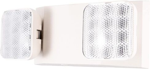GRUENLICH مصباح الطوارئ LED، تركيبات إضاءة الخروج برأسين LED وبطاريات احتياطية، مؤهل UL 924، جهد 120-277، عبوتان in Kuwait